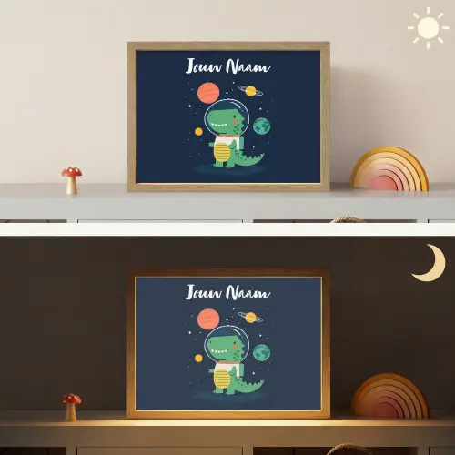 Dino - Ruimtepak - Planeten Light Box met batterij (Wandlamp kind) middel -sfeer3_kind