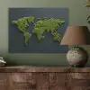 Wereldkaart - Mos -Levendig effect PET vilt klein -sfeer2