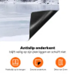 Meer - Dennen - IJs - Winter - Rustgevend Inductie beschermer vinyl 3mm klein -zzzzzzz-td-onderkant