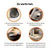 Geel - Vis - Strepen - Tropisch Inductie beschermer vinyl 3mm klein -zzzzzzz-td-werking
