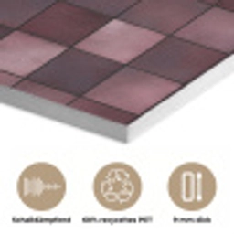 Vierkant - Tegel - Patroon - Paars PET vilt klein 837 -closeup_DE