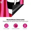 Roze - Strepen - Koffie - Maandag Inductie beschermer vinyl 3mm klein -zzzzzzz-lf-onderkant