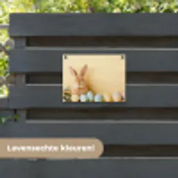 Eieren -  Konijn - Pasteltinten tuinposter los doek klein -sfeer3