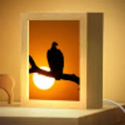Gier - Tak - Zon - Oranje Light Box met kabel (Kinderlampje) klein -zzzz_3d_website