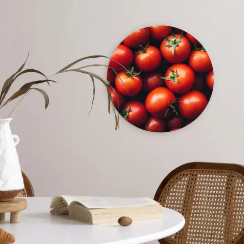 Groente - Rood - Tomaten Wandcirkel plexiglas klein -sfeer4