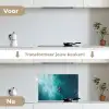 Bootje - Water - Blauw keuken achterwand spatscherm klein -voor_na_NL