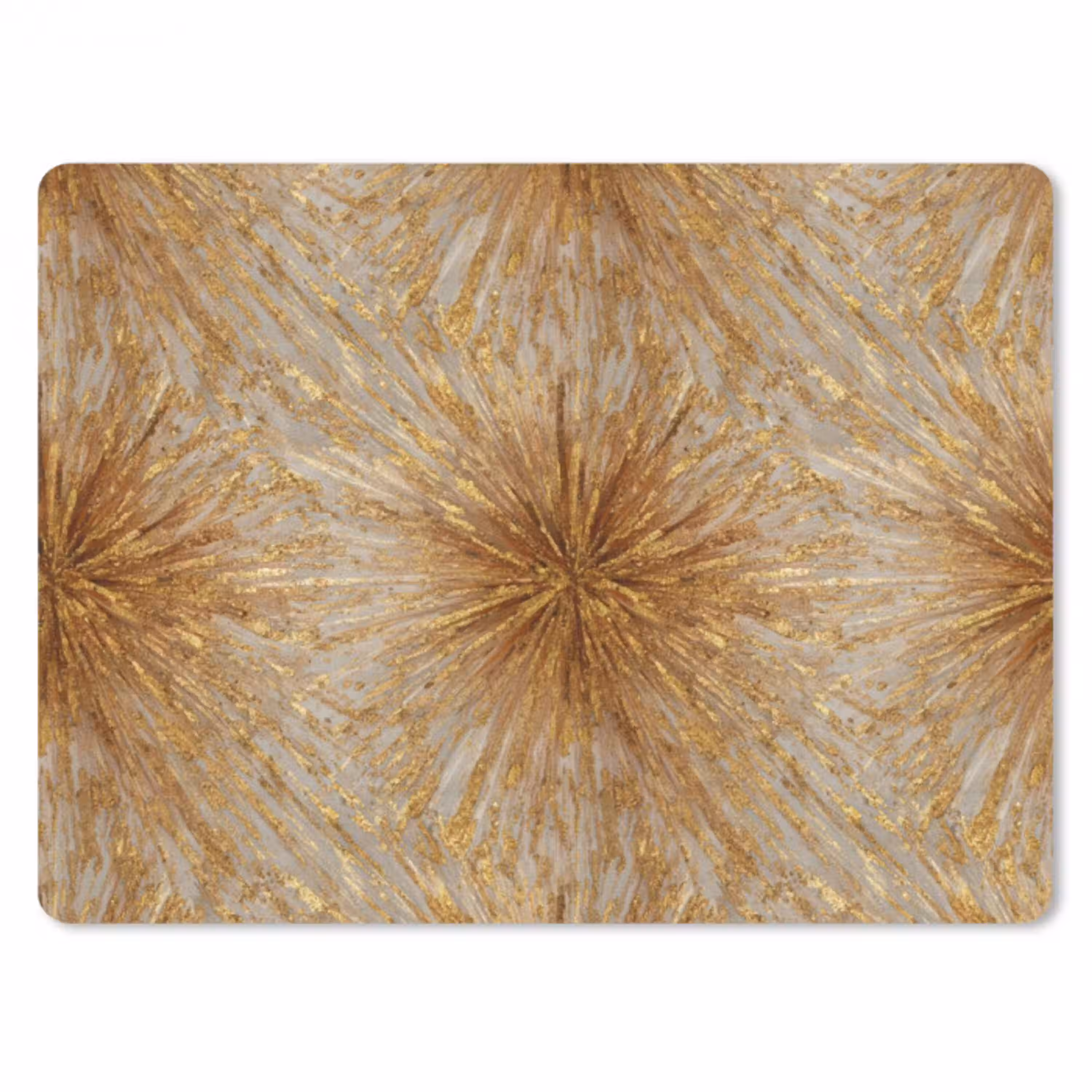 Explosie - Abstract - Goud - Wit muismat rubber klein 262 -3d