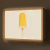 Oranje - Stokje - Waterijsje Light Box met batterij (Wandlamp) middel -z3d_website