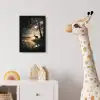 Hert - Bosbeek - Mystiek fotolijst zwart zonder passe partout klein -usfeer4_kinderkamer