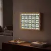 Motief - Tegel - Okergeel Light Box met batterij (Wandlamp) middel 907 -sfeer1