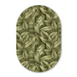 Bladeren - Modern - Groen Wandcirkel Ovaal Forex klein 630 -3d