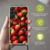 Aardbei - Fruit - Rood Hoesje Samsung Galaxy S22 met koord klein -sfeer2_DE