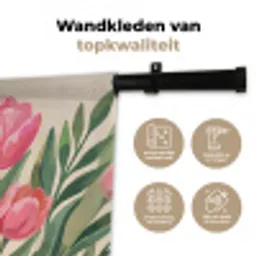 Tulpen - Abstract - Kleurrijk Wandkleed katoen klein -sfeer2