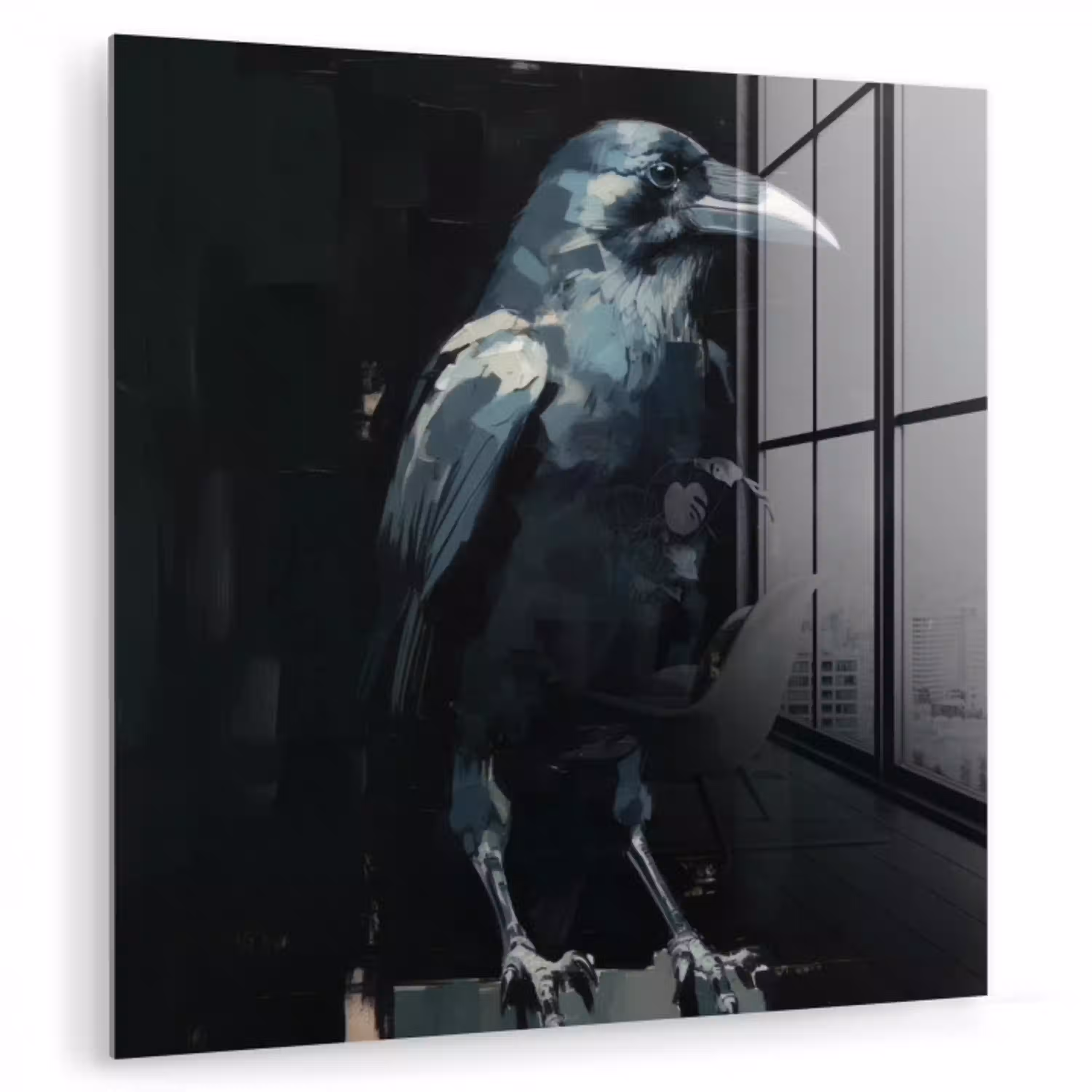 Raaf - Vogels - Zwart plexiglas 5mm klein -zzzproduct_nieuw