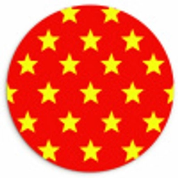 Ster - Patroon - Geel Wandcirkel kunststof plaat 5mm dik klein 188 -3d
