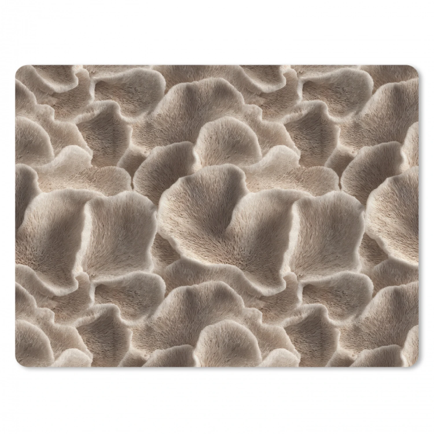 Waaiervorm - Beige - Vezel textuur muismat rubber klein 262 -3d