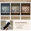 Bloemen - Wit - Vaas - Modern Light Box met batterij (Wandlamp) middel -USP_lichtkleurNL