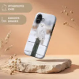 Sneeuwuil - Hek - Sneeuw - Wit Toughcase MagSafe Apple iPhone 17 klein -USP_RandenV_DE