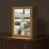 Penseelstreken - Groen - Abstract - Japandi Light Box met kabel (Tafellamp) klein -z3d_website