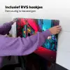 Boombox - Rood - Graffiti - Neon Inductie beschemer met haakjes klein -ky-ophangen-nl
