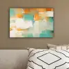 Kunst - Abstract - Blauw - Wit canvas 2cm klein -sfeer3