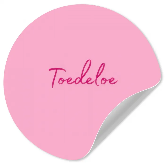 Toedeloe - Roze - Minimalistisch Wandcirkel behangsticker klein -3d