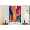 Abstract - Kleurrijk - Golven - Lijnen fotobehang vinyl groot -bed