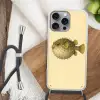 Stekels - Vis - Opgeblazen - Bruin Hoesje iPhone 16 Pro Max met koord klein -sfeer4