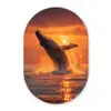Walvis - Zon - Zee Wandcirkel Ovaal Forex klein -3d