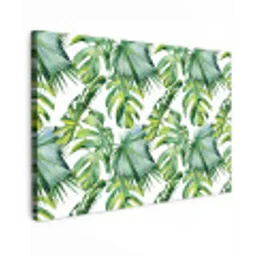 Bohemian - Bladeren - Bloemen - Tropisch Tuinposter op houten frame 2 cm dik klein -3d