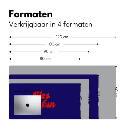 Blauw - Rood - Yes fun - 3D Muismat XXL klein -sfeer5