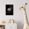 Pastel - Bloemen - Glazen - Vaas fotolijst zwart zonder passe partout klein -usfeer4_kinderkamer