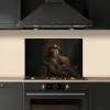 Beer - Bruin - Pak - Hoed keuken achterwand spatscherm klein -sfeer1