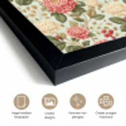 Klassiek - Botanisch - Veelkleurig fotolijst zwart zonder passe partout klein 224 -sfeer2