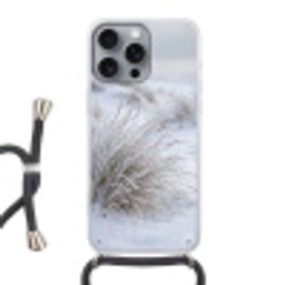 Duinen - Sneeuw - Strand - Winter - Serene Hoesje iPhone 16 Pro Max met koord klein -3d