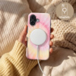 Patroon - Tie Dye - Pasteltinten - Roze Toughcase MagSafe Apple iPhone 17 klein -USP_MagsafeV