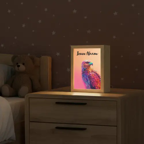 Arend - Vogel - Kleurrijk - Dier Light Box met kabel (Kinderlampje) klein -sfeer1_kind