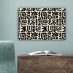 Geometrisch - Figuren - Zwart canvas 2cm klein 34 -sfeer4