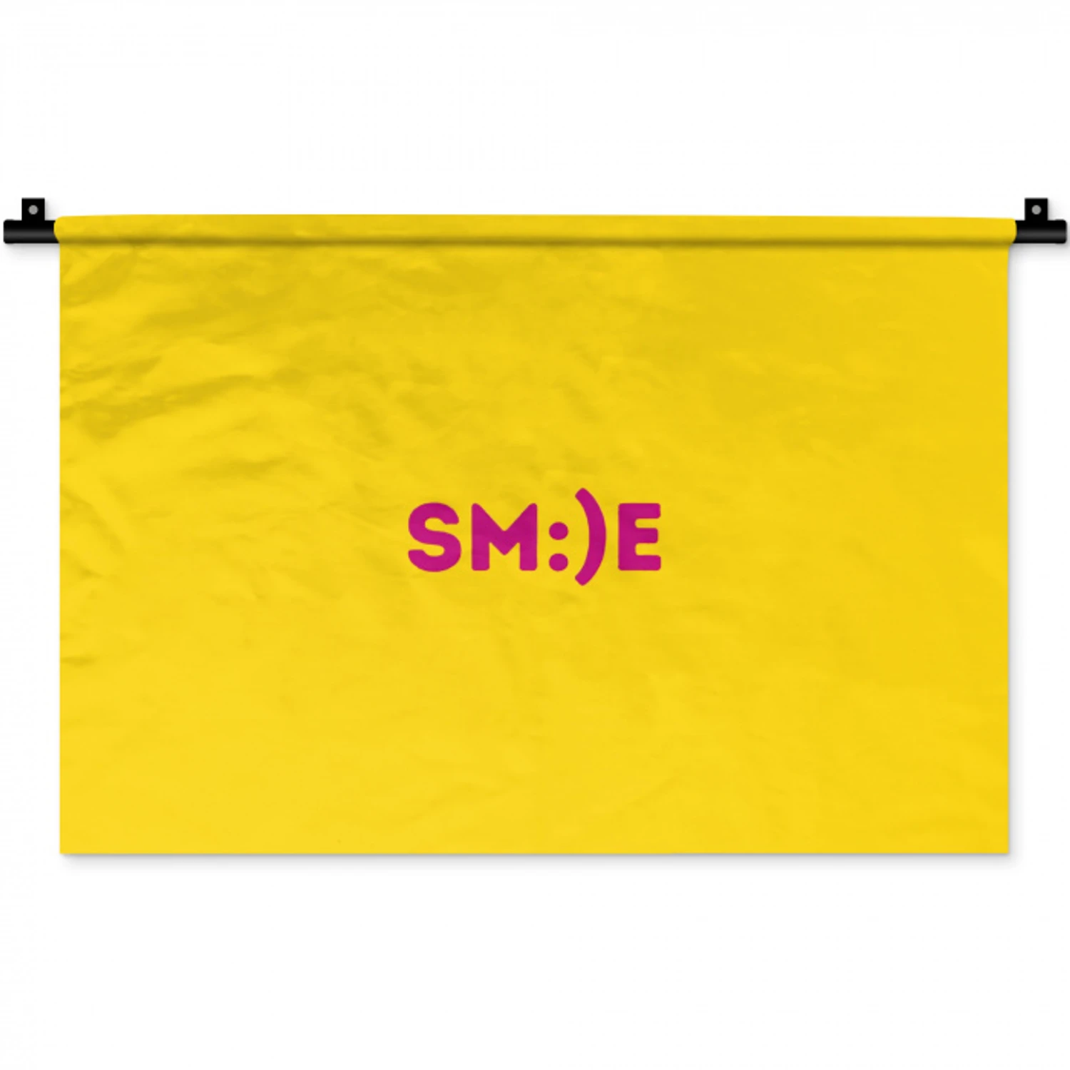 Smile - Roze - Geel Wandkleed katoen klein -zz3d