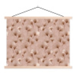 Ginkgo - Patroon - Roze textielposter latten blank klein 122 -3d