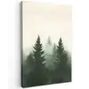 Sparren - Bomen - Groen - Beige canvas 2cm klein -z3d