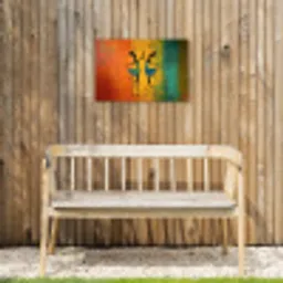 Dansen - Vrouwen - Verfstructuur Tuinposter op houten frame 2 cm dik klein -sfeer4
