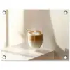Mok - Latte - Minimalistisch - Schaduw tuinposter los doek klein -3d
