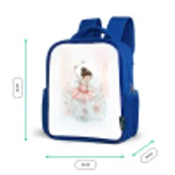 Ballerinafee in bloemenlicht Kinderrugzak - Blauw middel -productfoto_formaten
