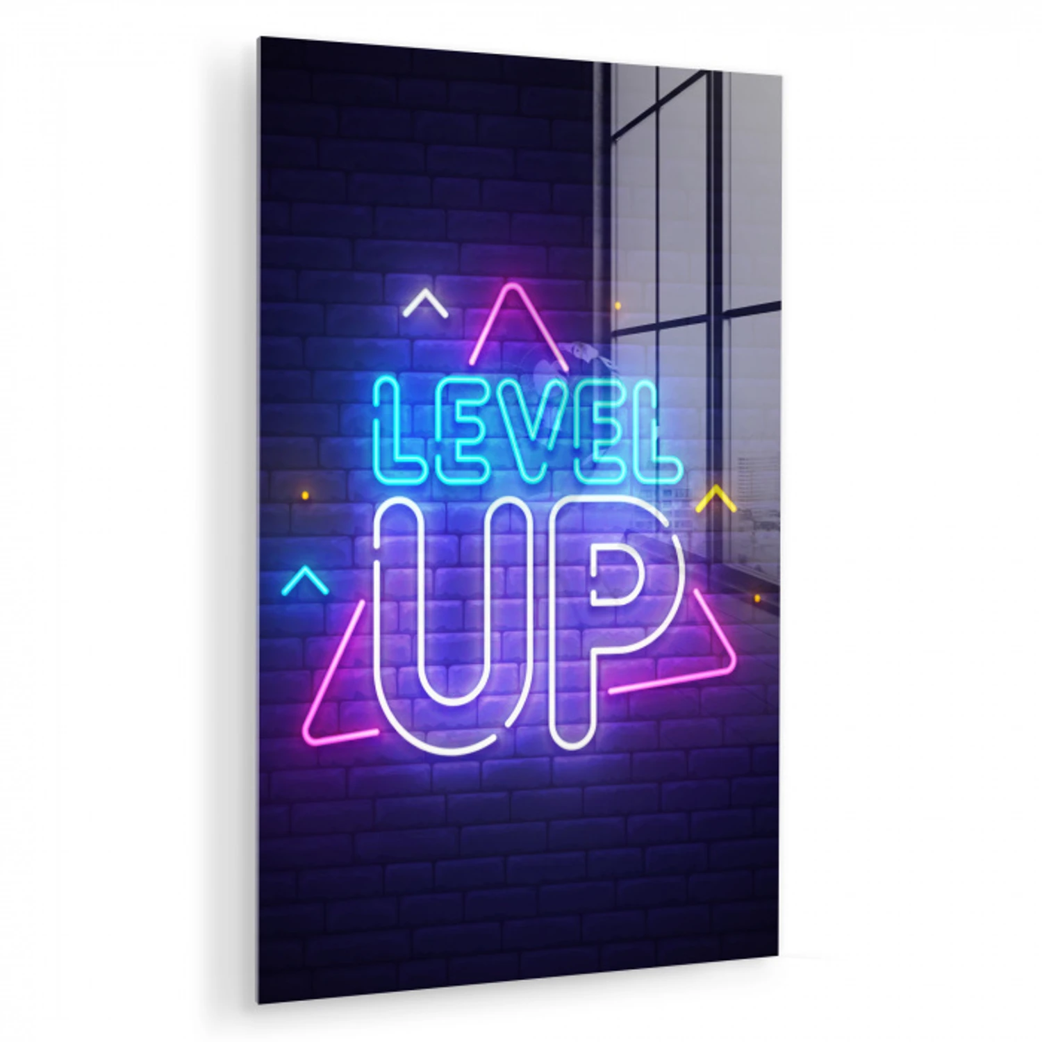 Gaming - Neon - Level Up - Quotes - Gamen plexiglas 5mm klein -zzzproduct_nieuw