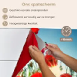 Klaprozen - Toscane - Zon - Rood - Blauw keuken achterwand spatscherm klein -spatscherm_NL
