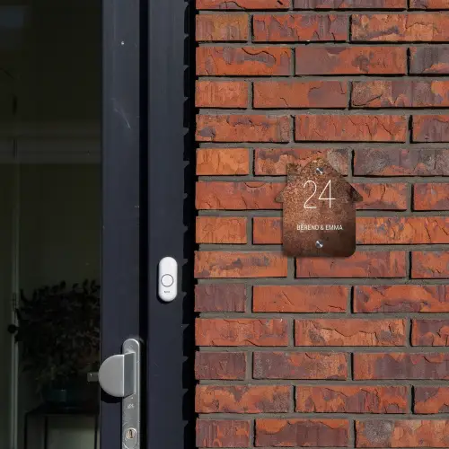 Verweerd metaal - Klassiek Naambord Huisje klein -sfeer2