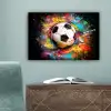Voetbal - Verf - Kleuren - Zwart - Wit canvas 2cm klein -sfeer4