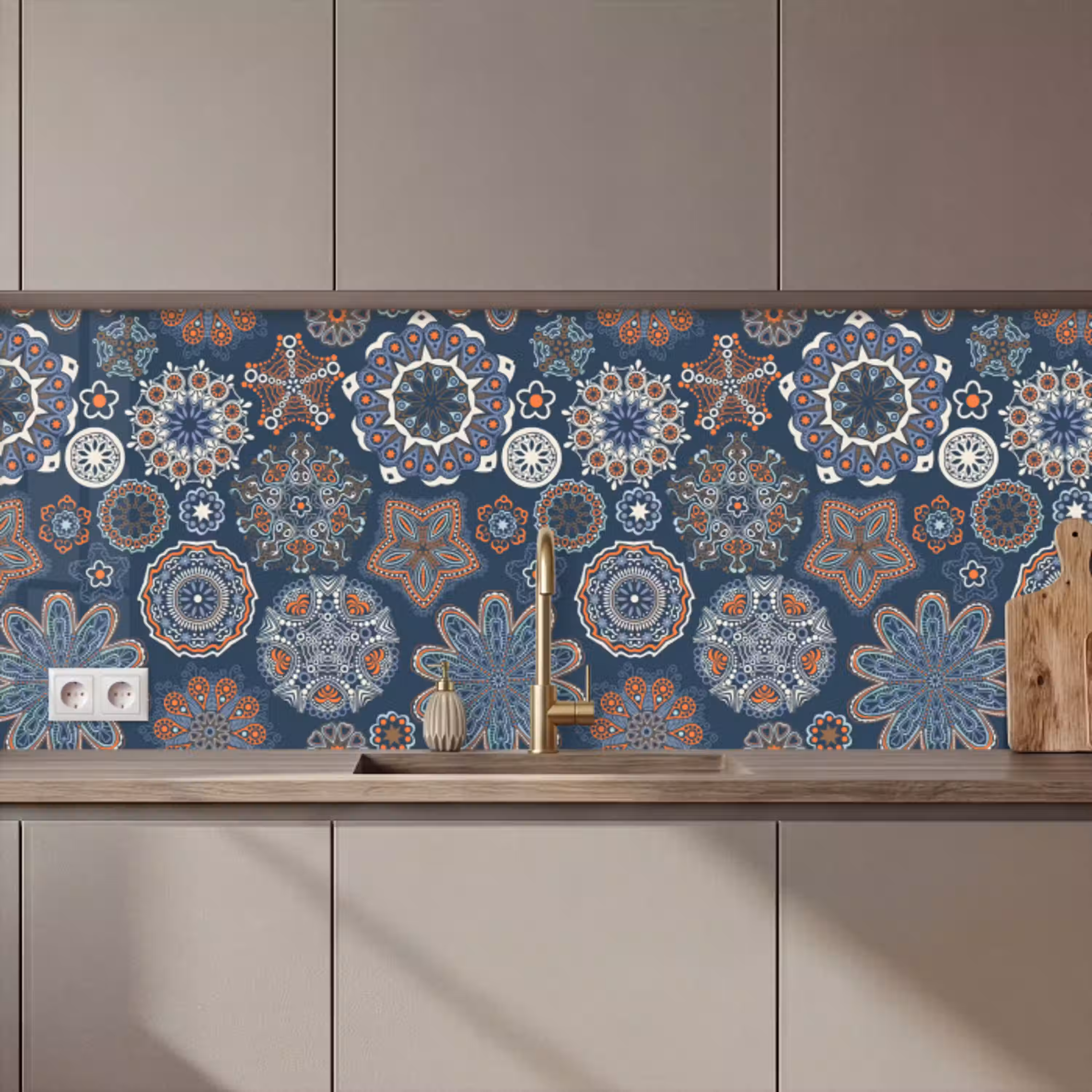Patronen - Ornament - Versiering keuken achterwand 2 middel 871 zz_3dshopping
