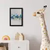 Bloemen - Blauw - Abstract fotolijst zwart zonder passe partout klein -usfeer4_kinderkamer